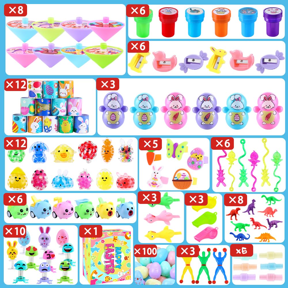 JOICEE Easter eggs with toy surprises inside for exciting egg hunts