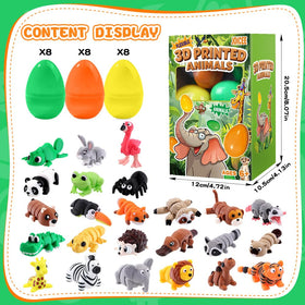 JOICEE jungle animal figures inside eggs provide colorful play options