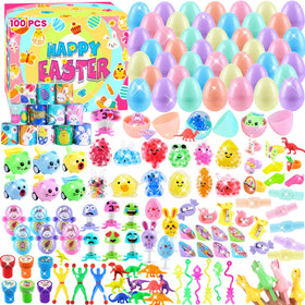 JOICEE prefilled Easter eggs packaging display for easy party setup