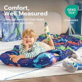 Joiedomi dinosaur-design nap mat appeals to kids during rest.