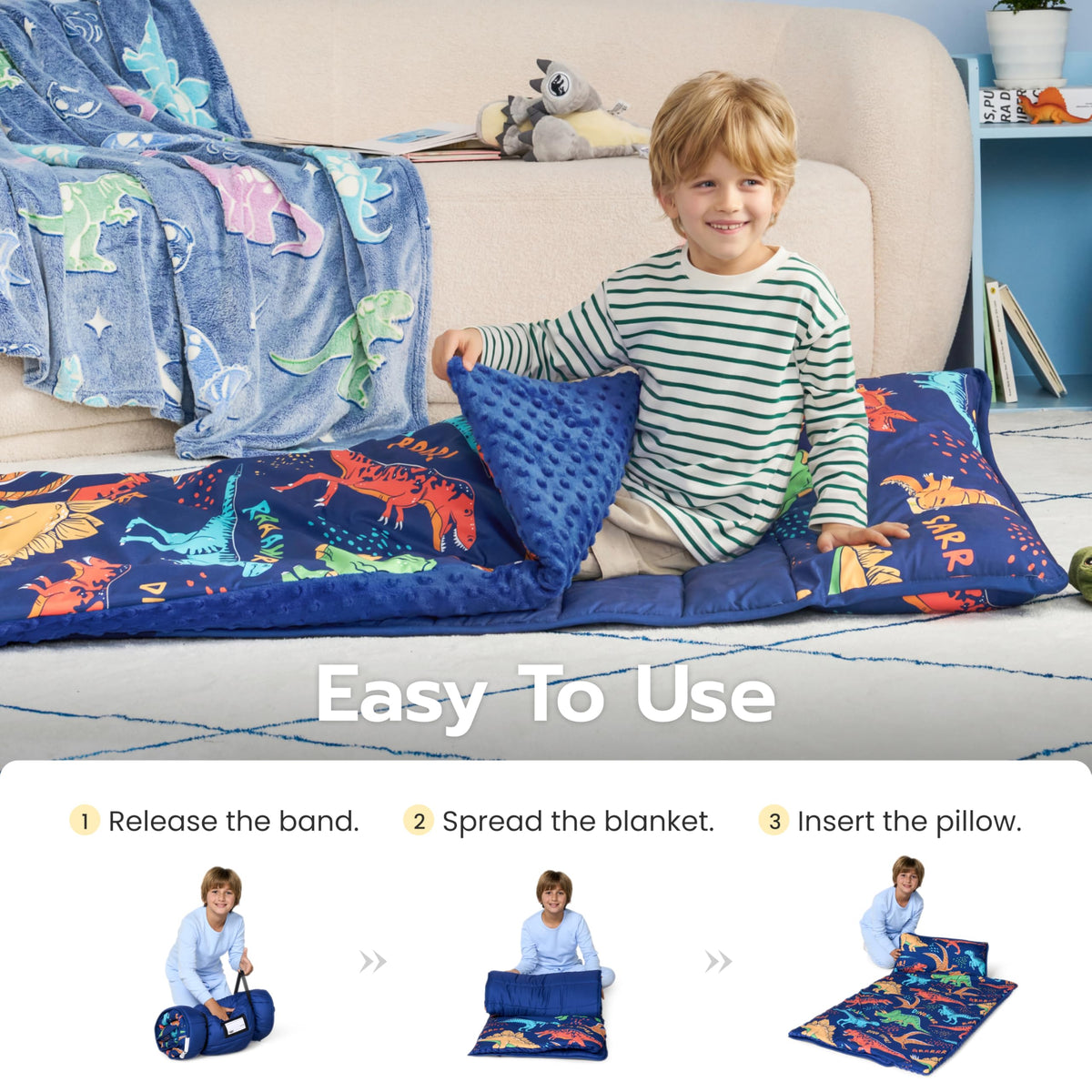 Joiedomi soft poly microfiber with Minky dot fabric.
