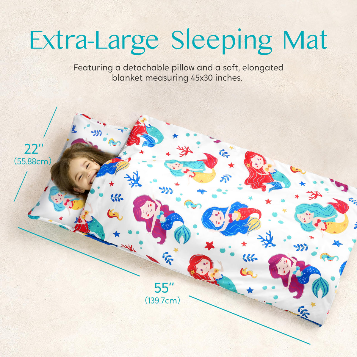 Joiedomi Toddler Nap Mat construction scene encourages creativity during rest