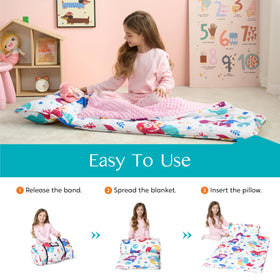 Joiedomi Toddler Nap Mat transparent name pocket for quick labeling