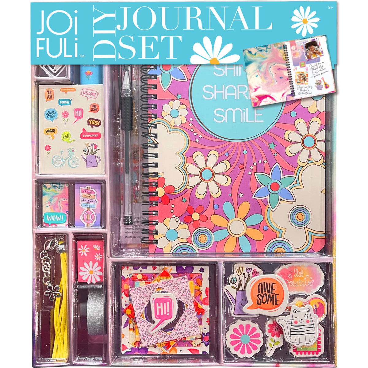 JOiFULi DIY Journal Set front view, a complete creative kit for budding journal lovers.