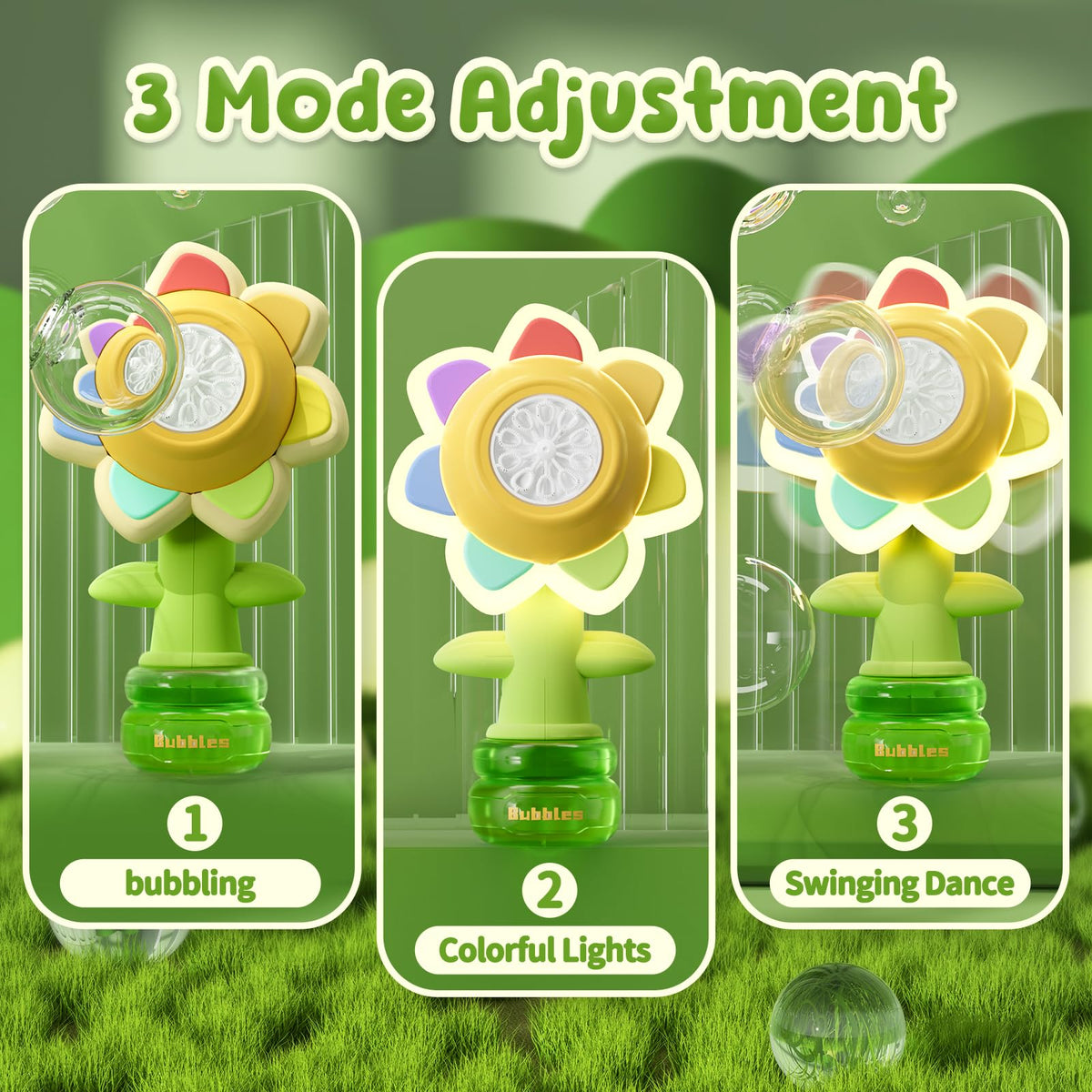 JOI MEW durable ABS bubble gun with leak-proof design for splash-free play.