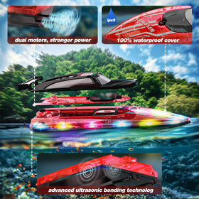JOI MEW RC boat with rechargeable battery for extended play