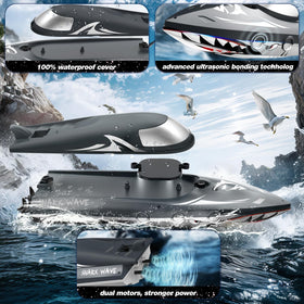 JOI MEW Shark RC Boat ideal for pool and lake competitions with friends