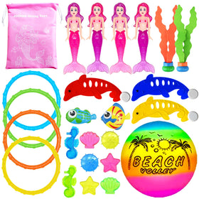 JOINBO sea animals diving toys clearly visible underwater, encouraging playful skill practice.