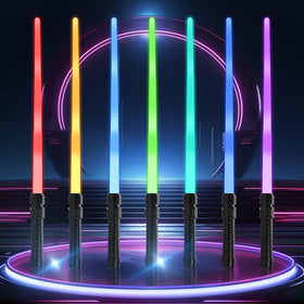 JOINBO LED saber with seven colors and FX sound enhances pretend play and cosplay.