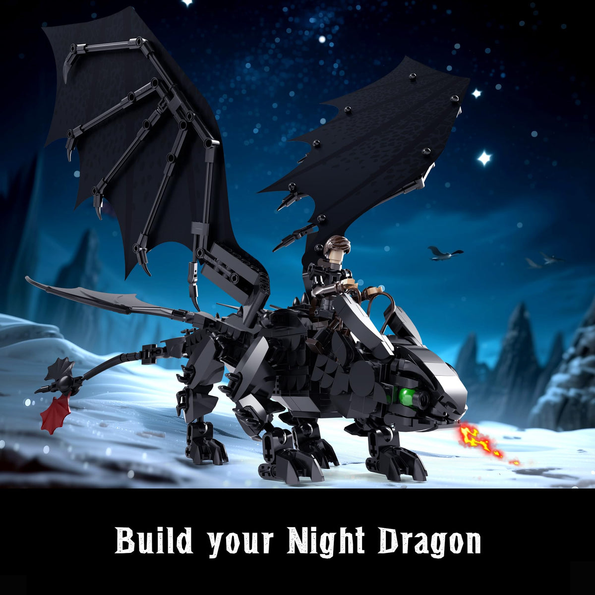 JOJO&Peach Night Dragon eyes glow for striking room decor.
