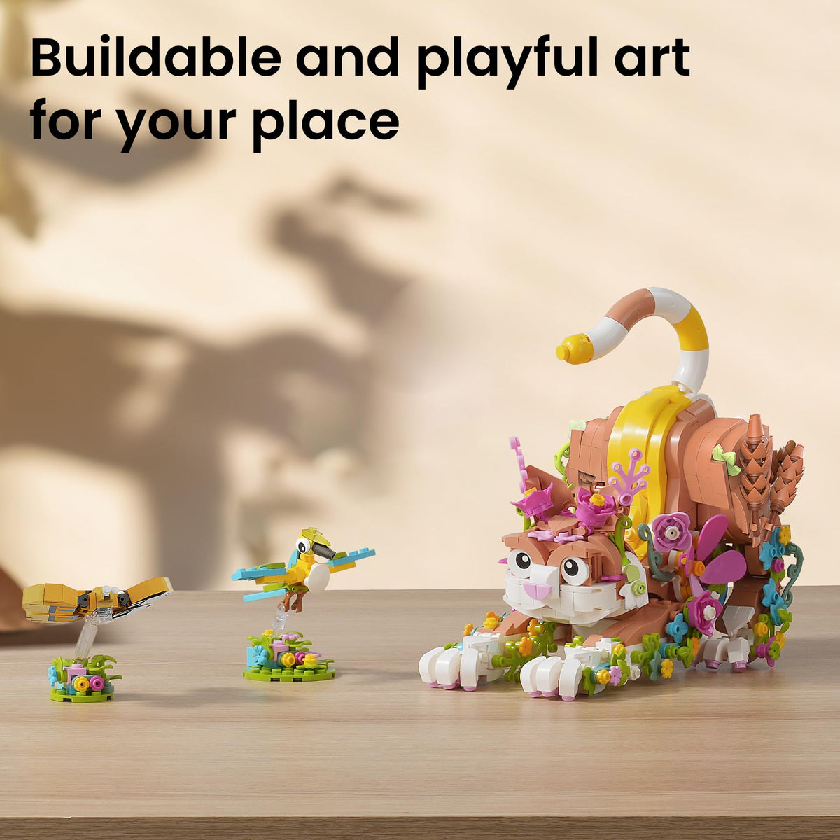 JOJO&Peach bird model assembly showing graceful posing for storytelling.