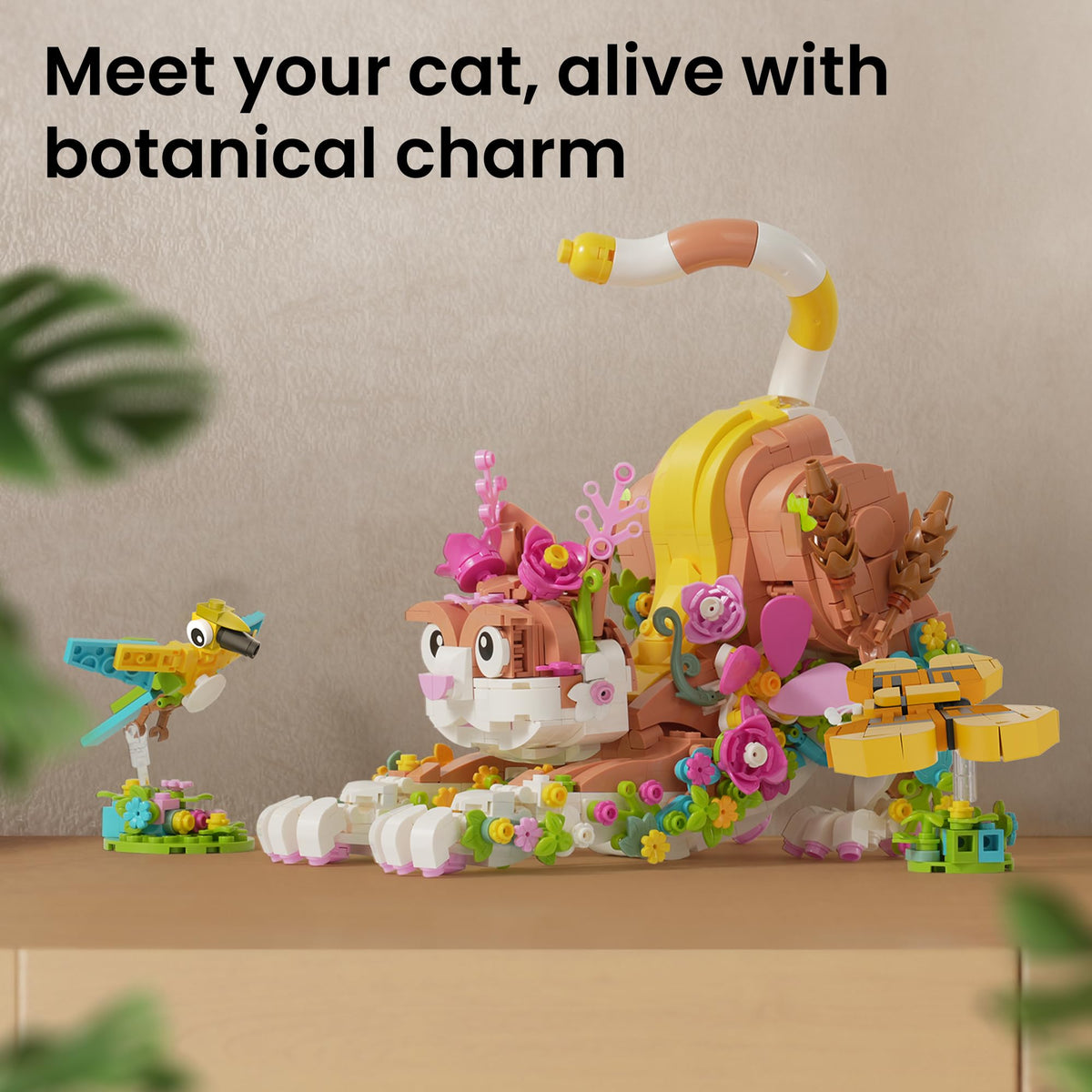 JOJO&Peach poseable cat with tail and legs for versatile poses and display.