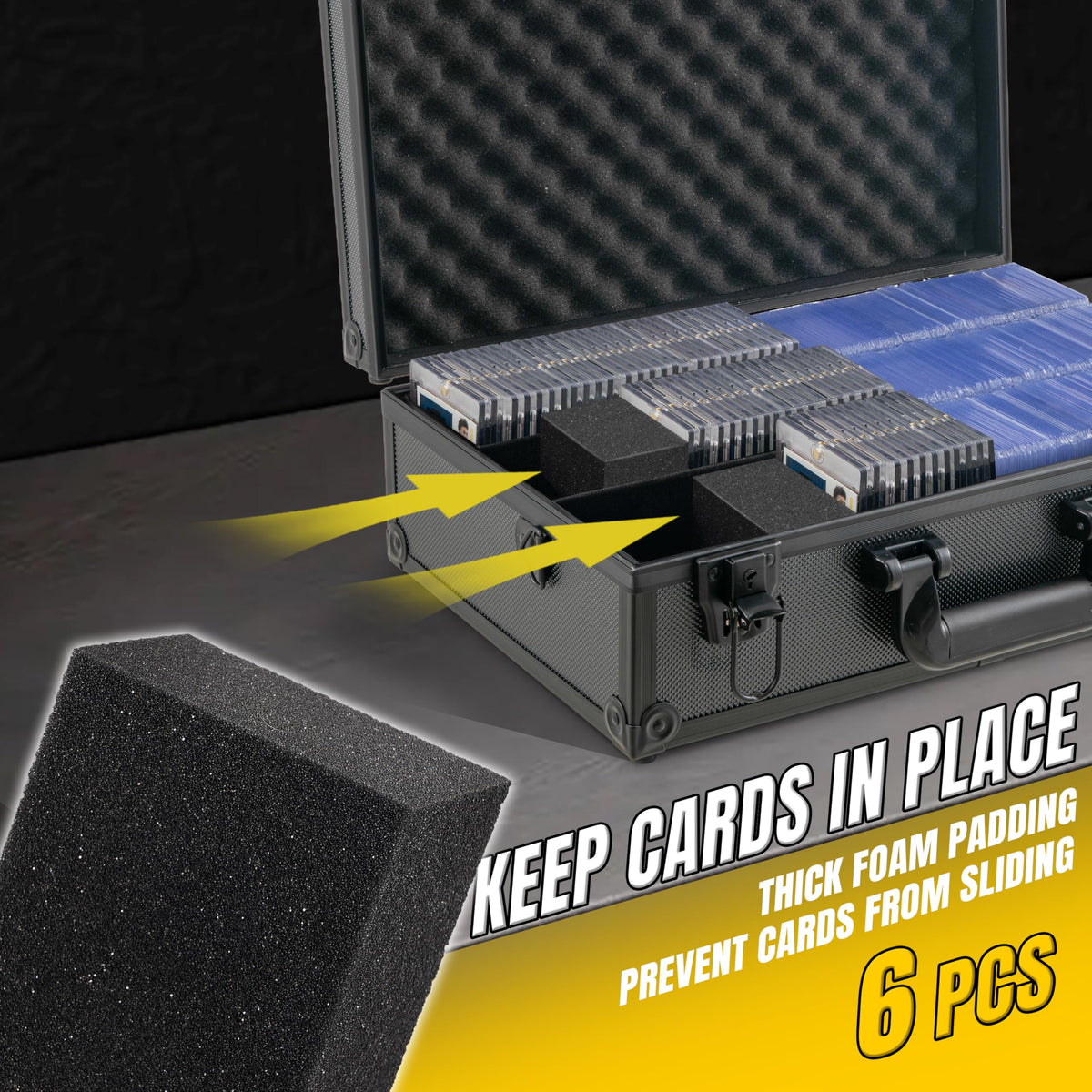 JOJOUP capacity view shows space for 600+ toploaders and 170+ magnetic holders