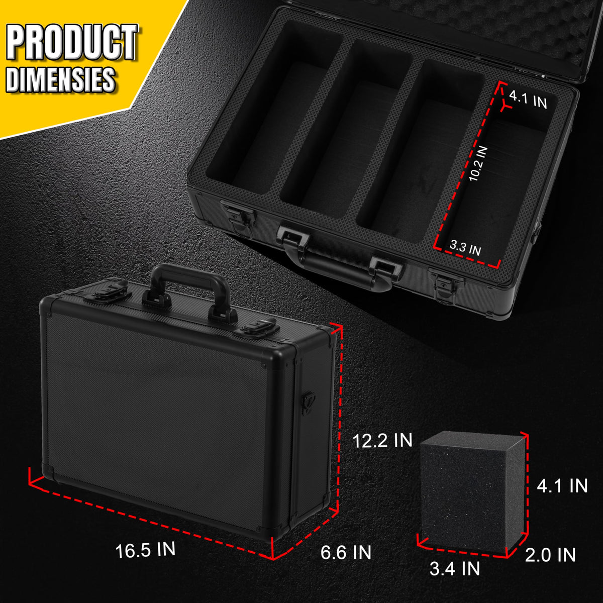 JOJOUP case features a secure lock to protect slabs and cards on the go.