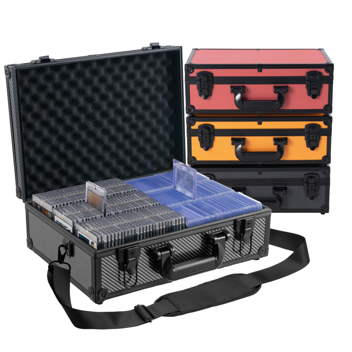 JOJOUP toploader storage box aluminum case for secure card organization and protection