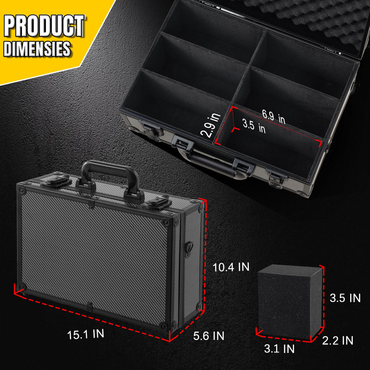 JOJOUP toploader storage box capacity display showing space for 600+ loaders