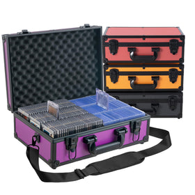JOJOUP Toploader Storage Box front view showing massive capacity for hundreds of toploaders