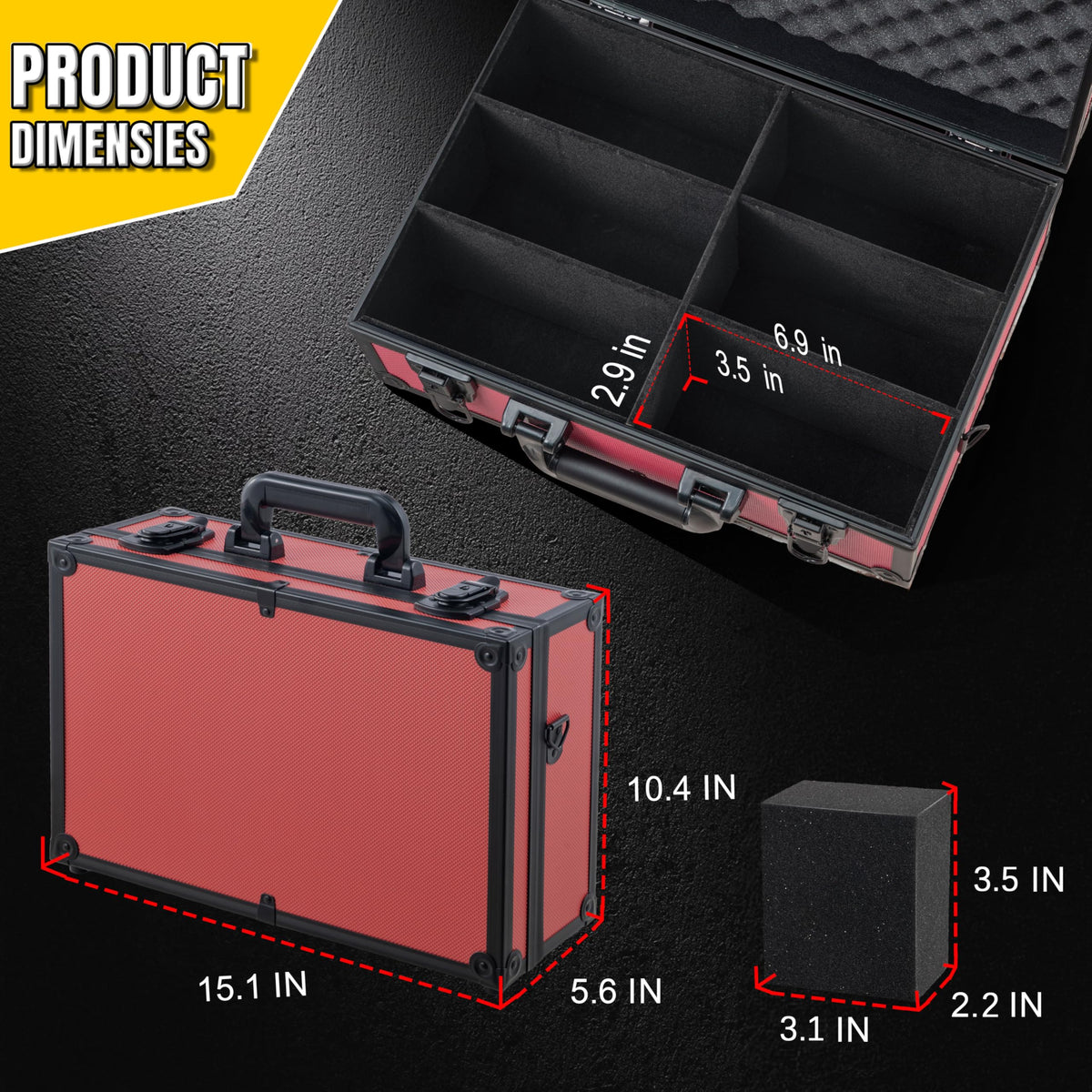 JOJOUP Toploader storage box lock closeup shows travel protection.