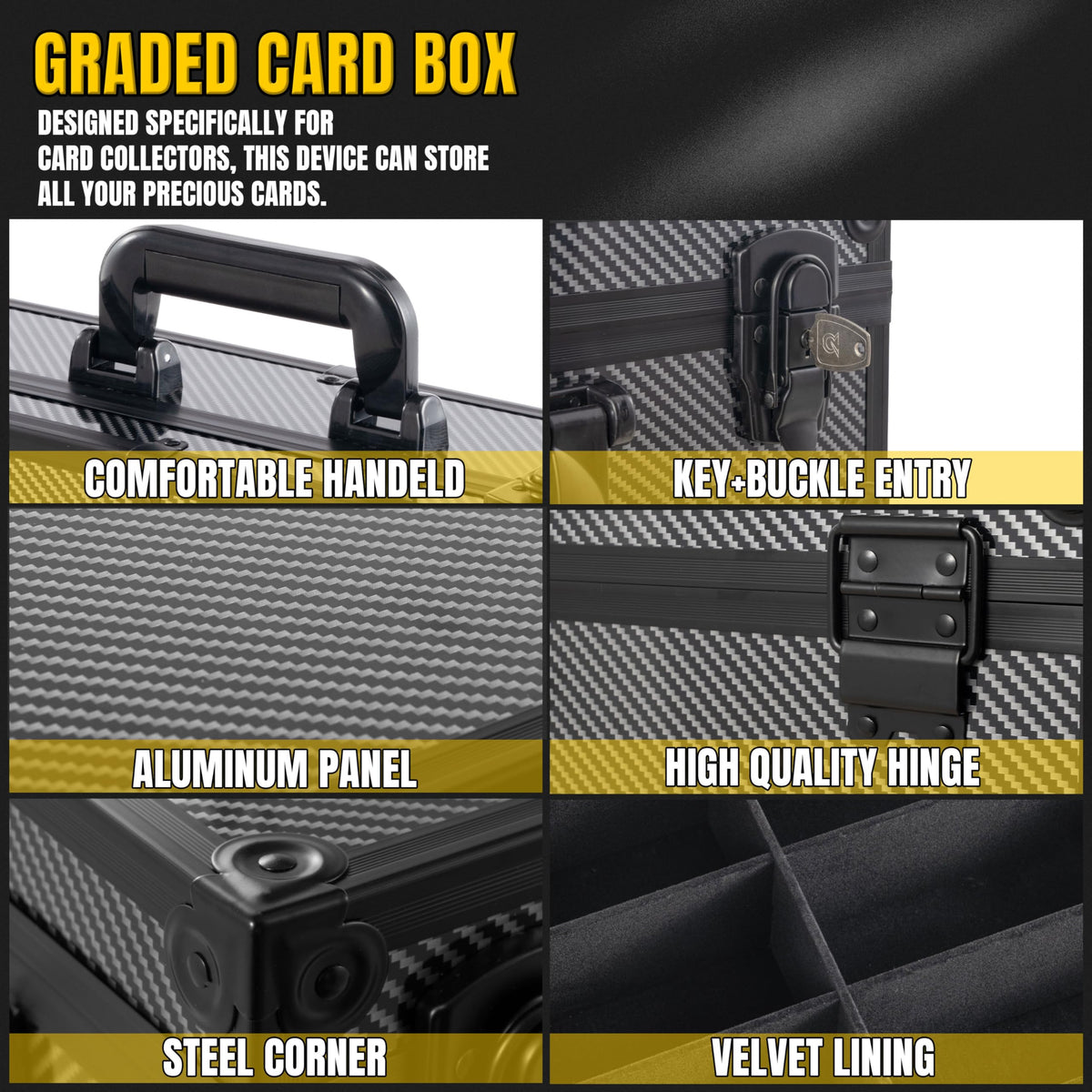 JOJOUP toploader storage box reinforced corners resist impacts during transport