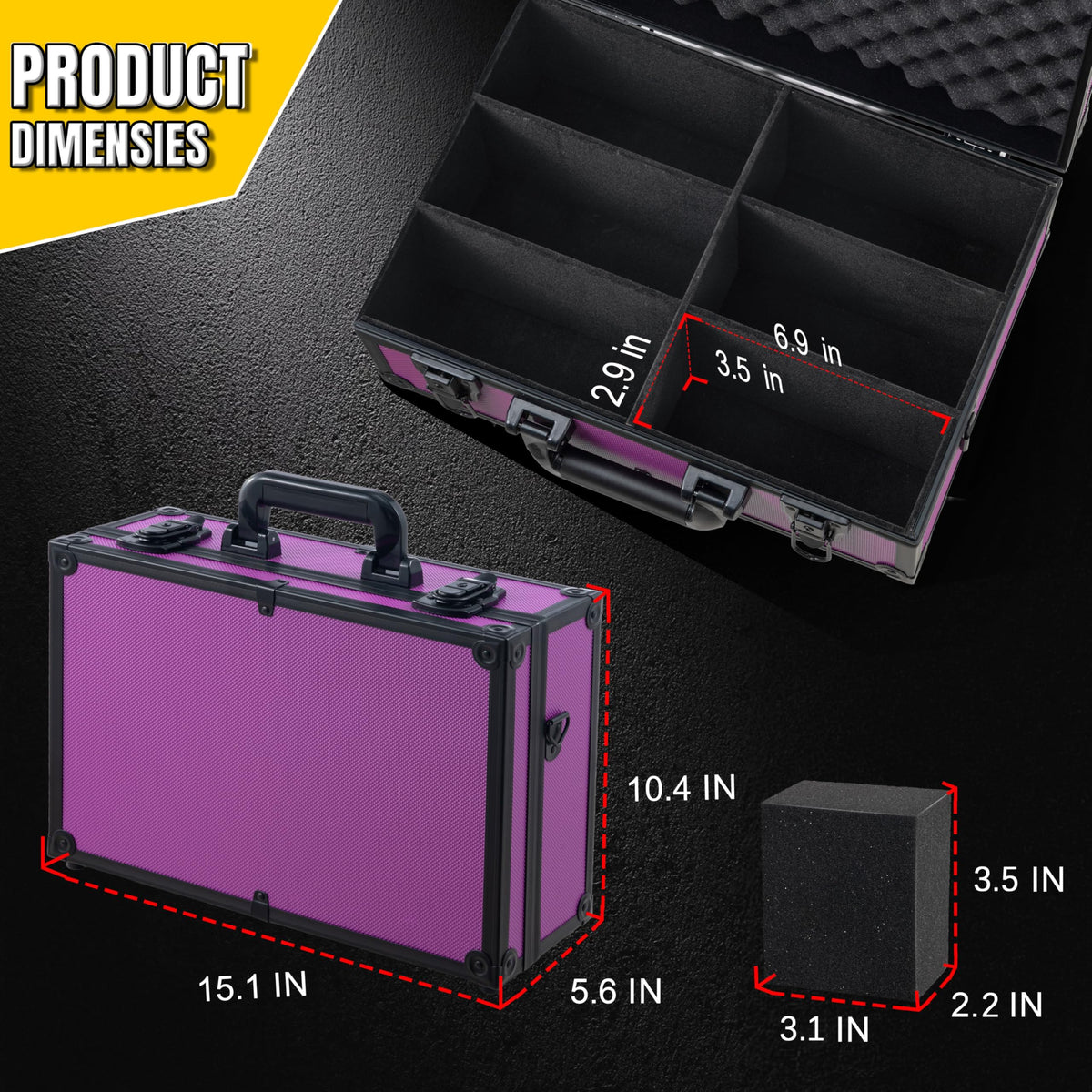 JOJOUP Toploader Storage Box side view shows secure locking for travel protection