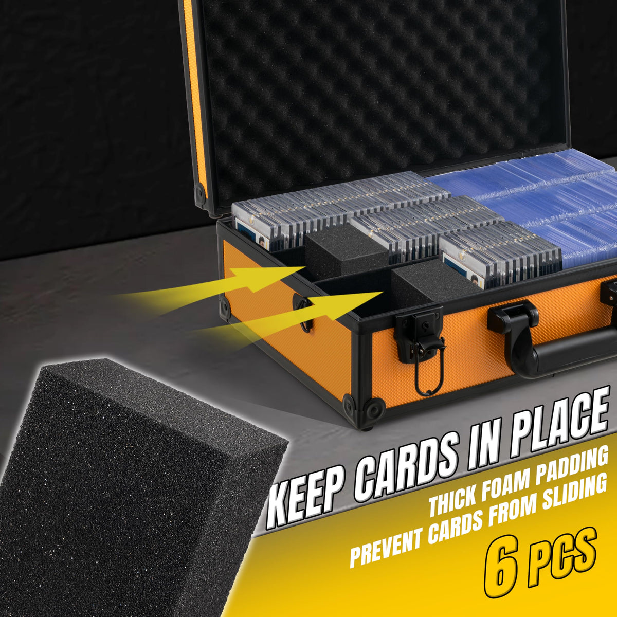 Travel-ready storage box for on-the-go card collections.