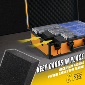 Travel-ready storage box for on-the-go card collections.