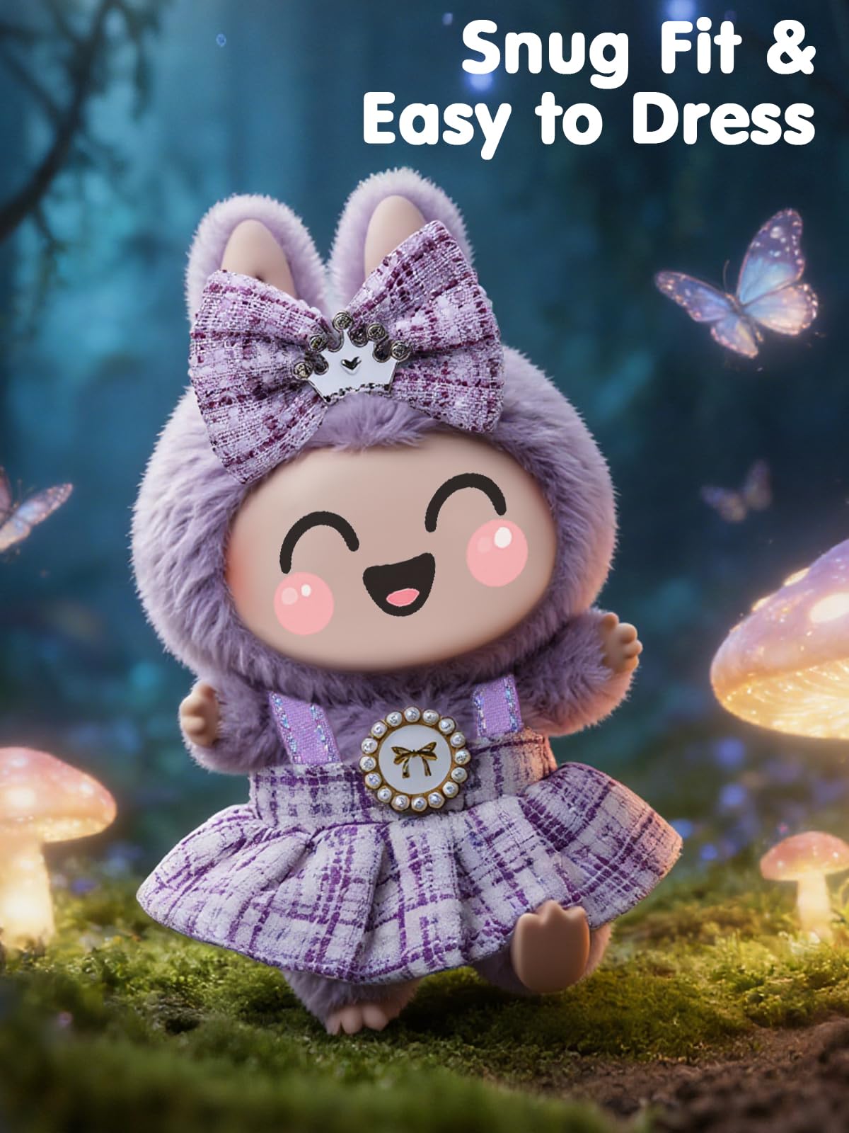 JOKERKING easy dress on off outfits for quick styling of 17cm Labubu dolls