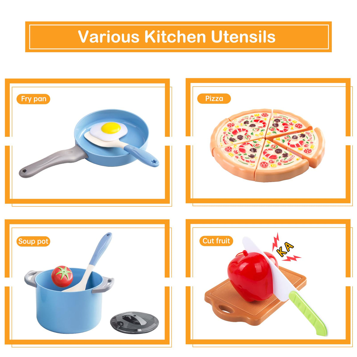 JOKERKING pink stockpot and pan add realistic cookware for kid chefs.