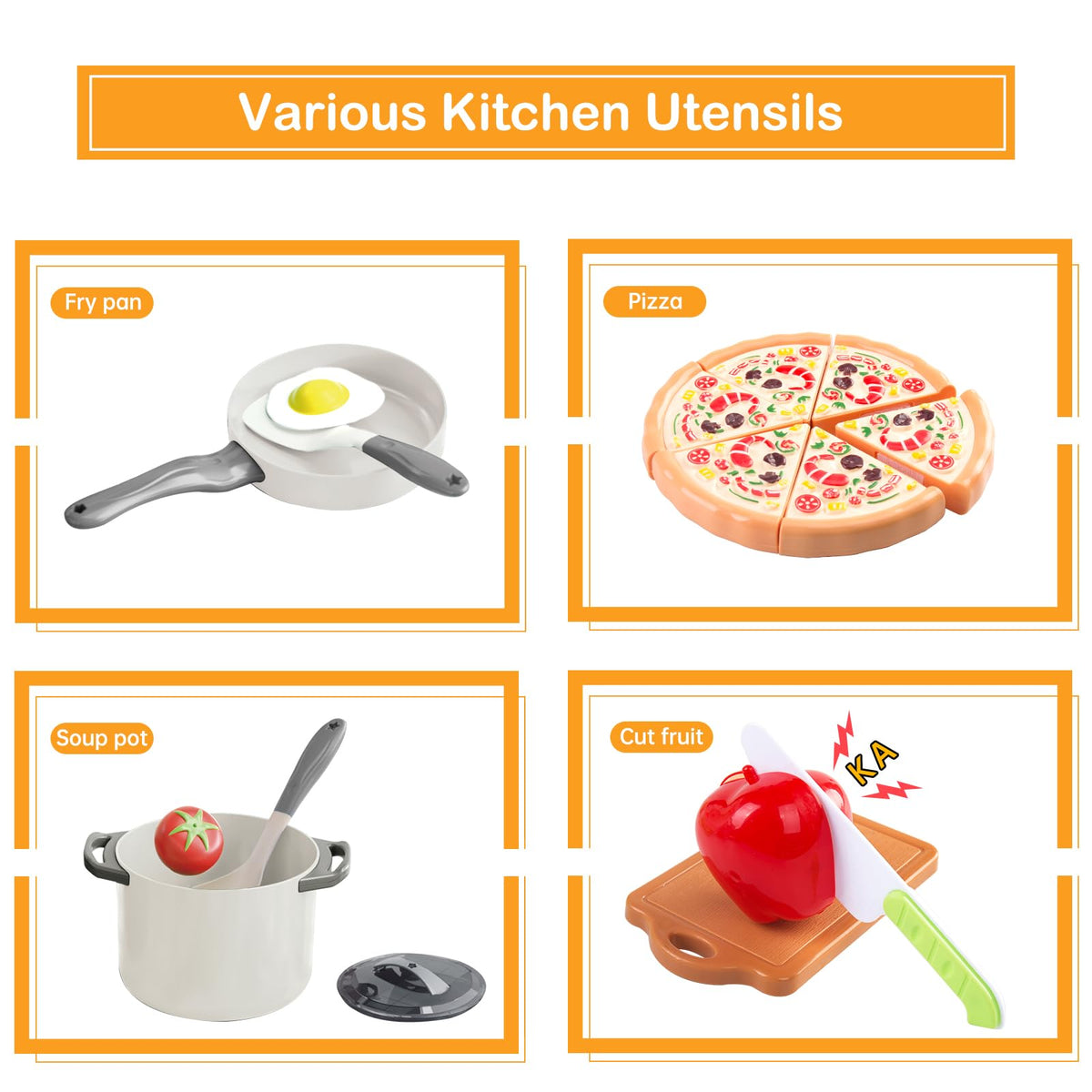 JOKERKING pink stockpot and pan promote realistic cooking play.