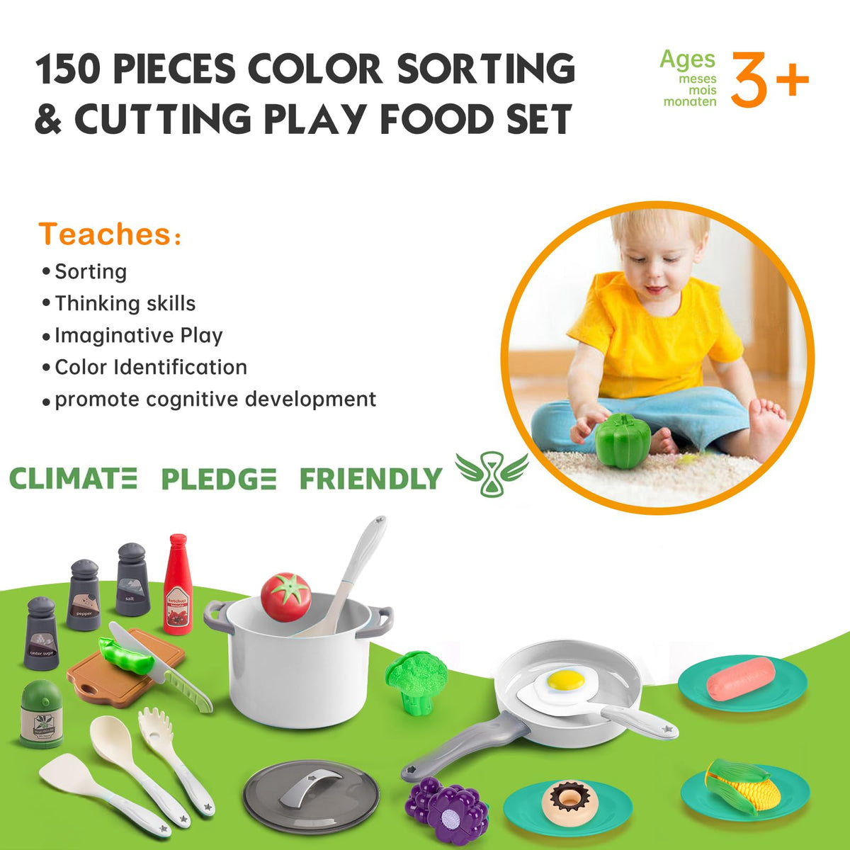 JOKERKING pretend money teaches basic counting during shopping play.