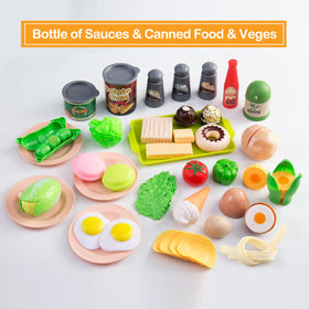 JOKERKING seafood feast and dessert tray adds variety for role play.