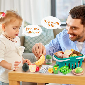 JOKERKING sliceable pizza and canned goods enhance interactive pretend meals.