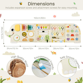 Jolie Vallée Elephant wall panel sensory busy board for fine motor play