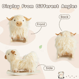 JOLIE VALLÉE TOYS & HOME wooden rocker detail close-up shows soft fabric filling