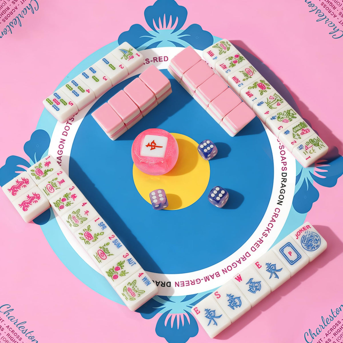 Jolitac mahjong carry bag keeps tiles secure during travel.