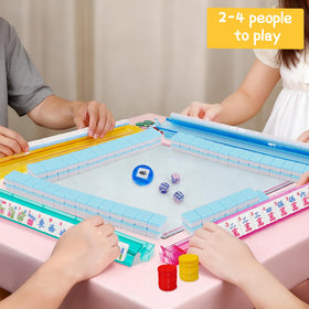 Jolitac complete mahjong package display showing all components.