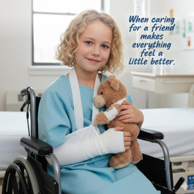 Jolitee bear packaged as a thoughtful hospital gift set.