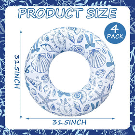 JolliLudo blue seashells pattern floats ideal for relaxing on the water.