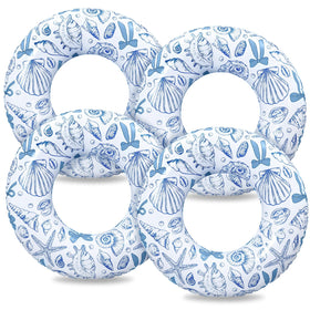 JolliLudo coastal bows pool floats for 4-pack pool fun.