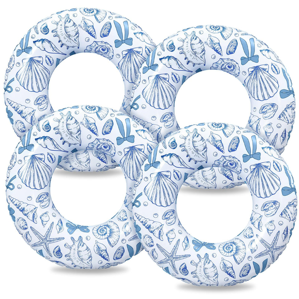JolliLudo coastal bows pool floats for 4-pack pool fun.
