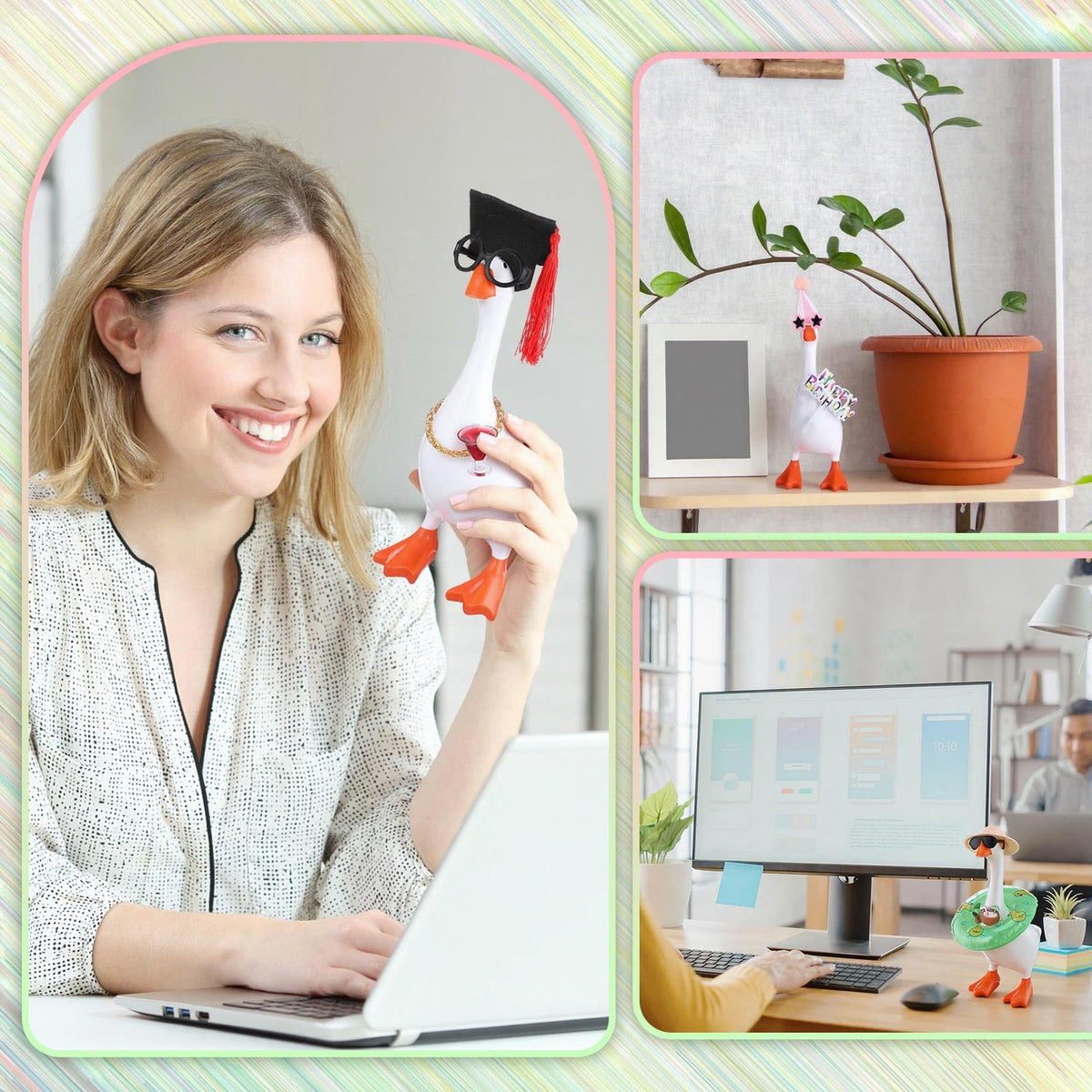 JolliLudo desk goose outfits Fourth of July look sparks patriotic desk fun
