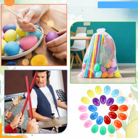 JolliLudo frosted egg shakers have a paintable surface for customization.