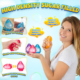 JolliLudo gradient pattern gummy squeeze drop for visual stimulation.