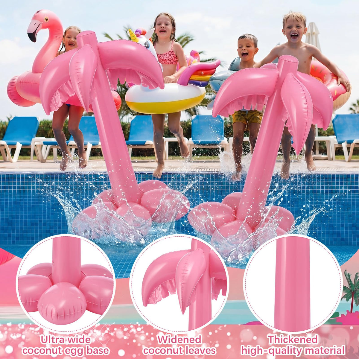 JolliLudo durable PVC palm tree for repeated outdoor use.