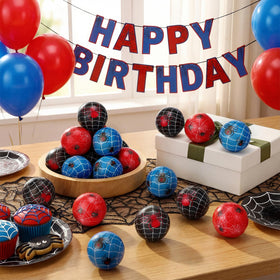 JolliLudo 2.5-inch spider stress ball shows soft squeeze and durable shape.
