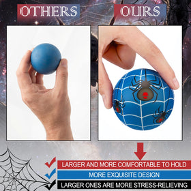 JolliLudo navy-blue spider stress ball with black spider, ideal for classroom rewards.