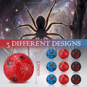 JolliLudo red web spider stress ball with black spider, ideal for tactile focus.