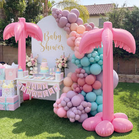 JolliLudo tropical setup for photo booth or backdrop.