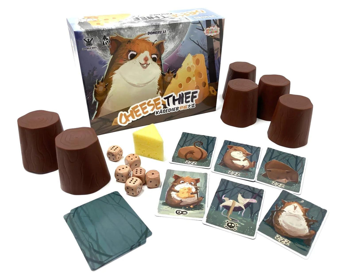 Jolly Thinkers Cheese Thief cheese shaped sponge component adds tactile fun