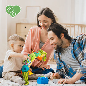 Jollybaby Alligator height ruler for measuring growth during playtime.